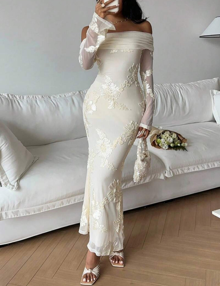 Rochie midi SHEIN, crem