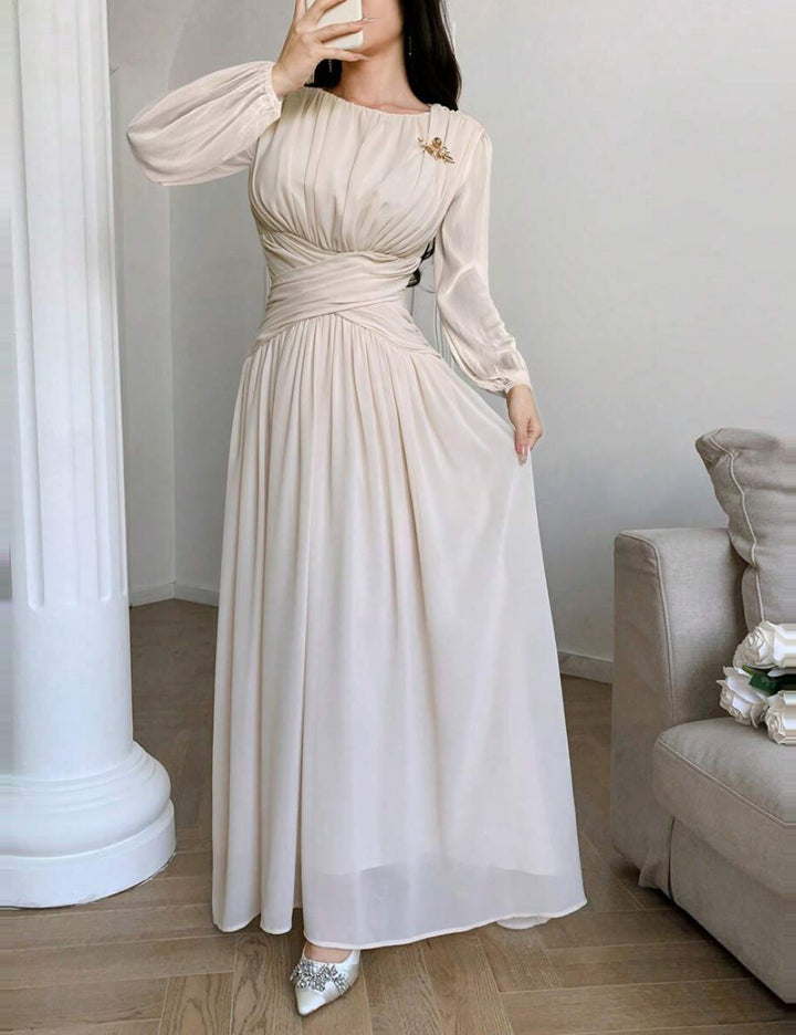 Cream Shein Midi Dress