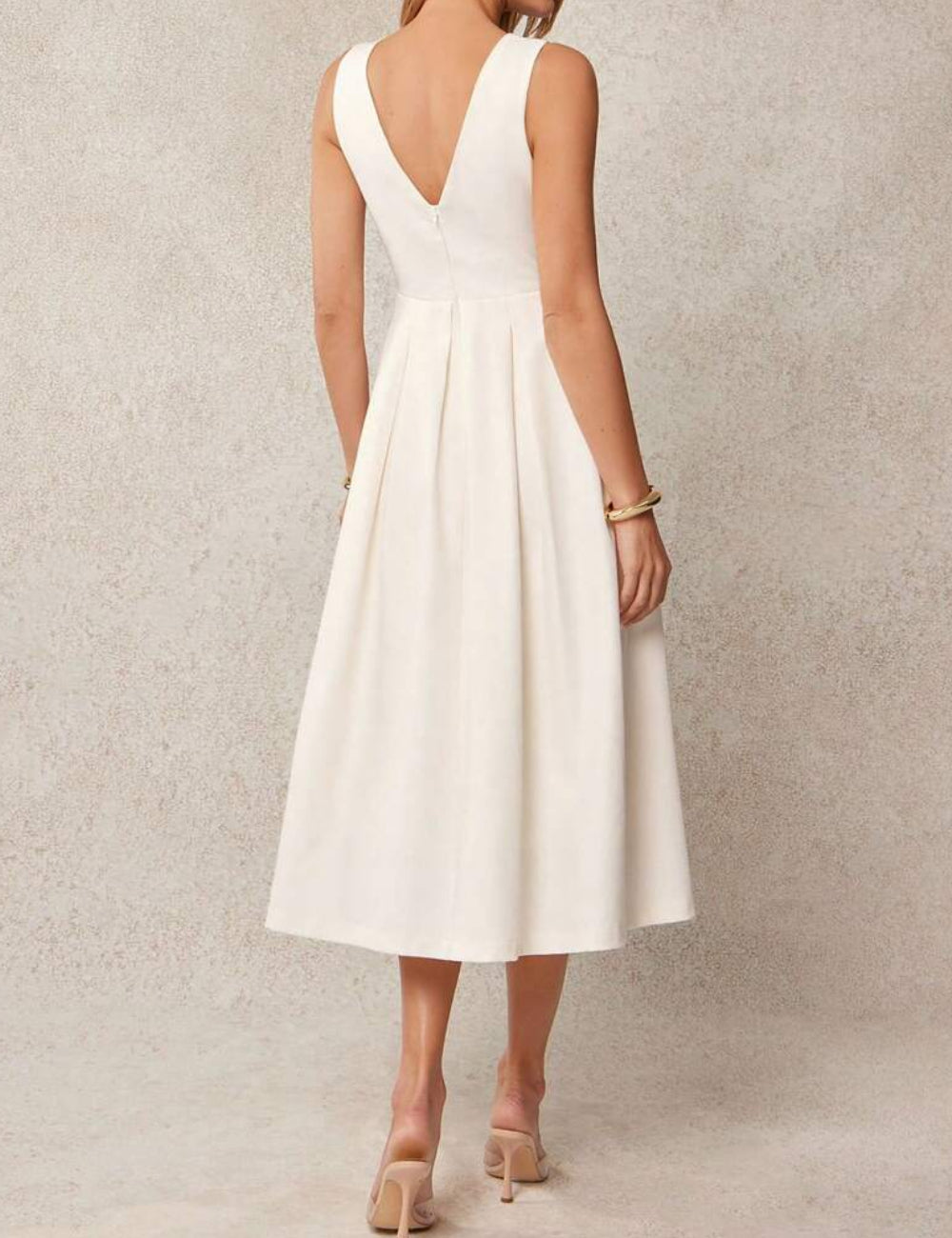 Rochie midi Shein, crem