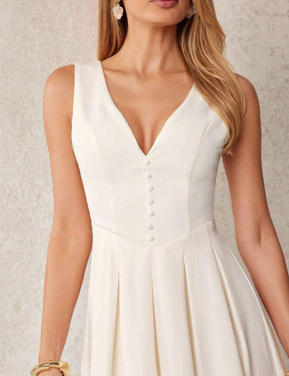 Rochie midi Shein, crem