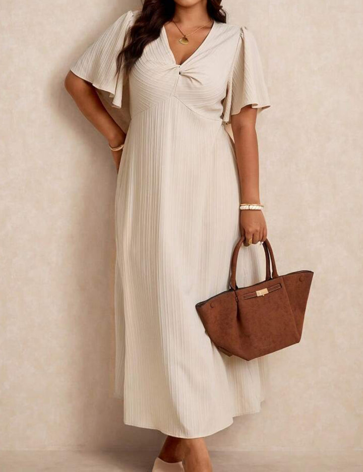 Rochie midi Shein Curve+, crem