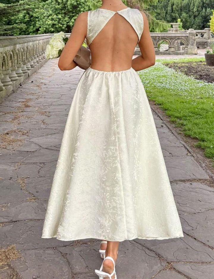 Rochie midi Shein, crem