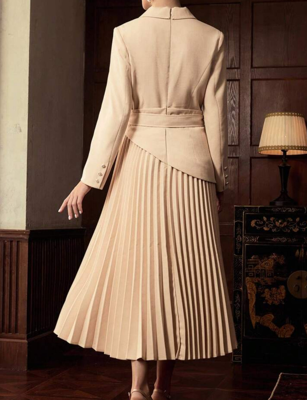 Rochie midi Shein, crem