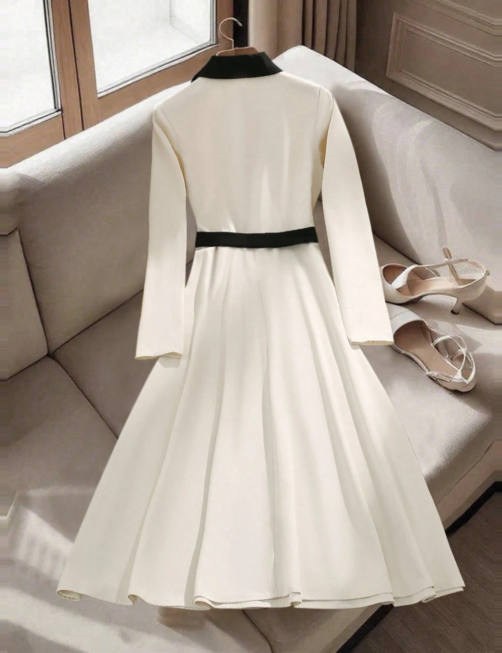 Rochie midi Shein, crem