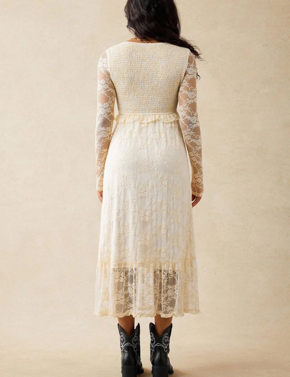 Rochie midi Shein, crem