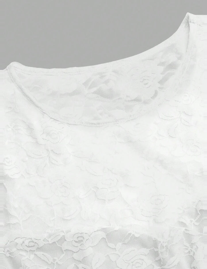 Rochie midi Shein Curve+, alb