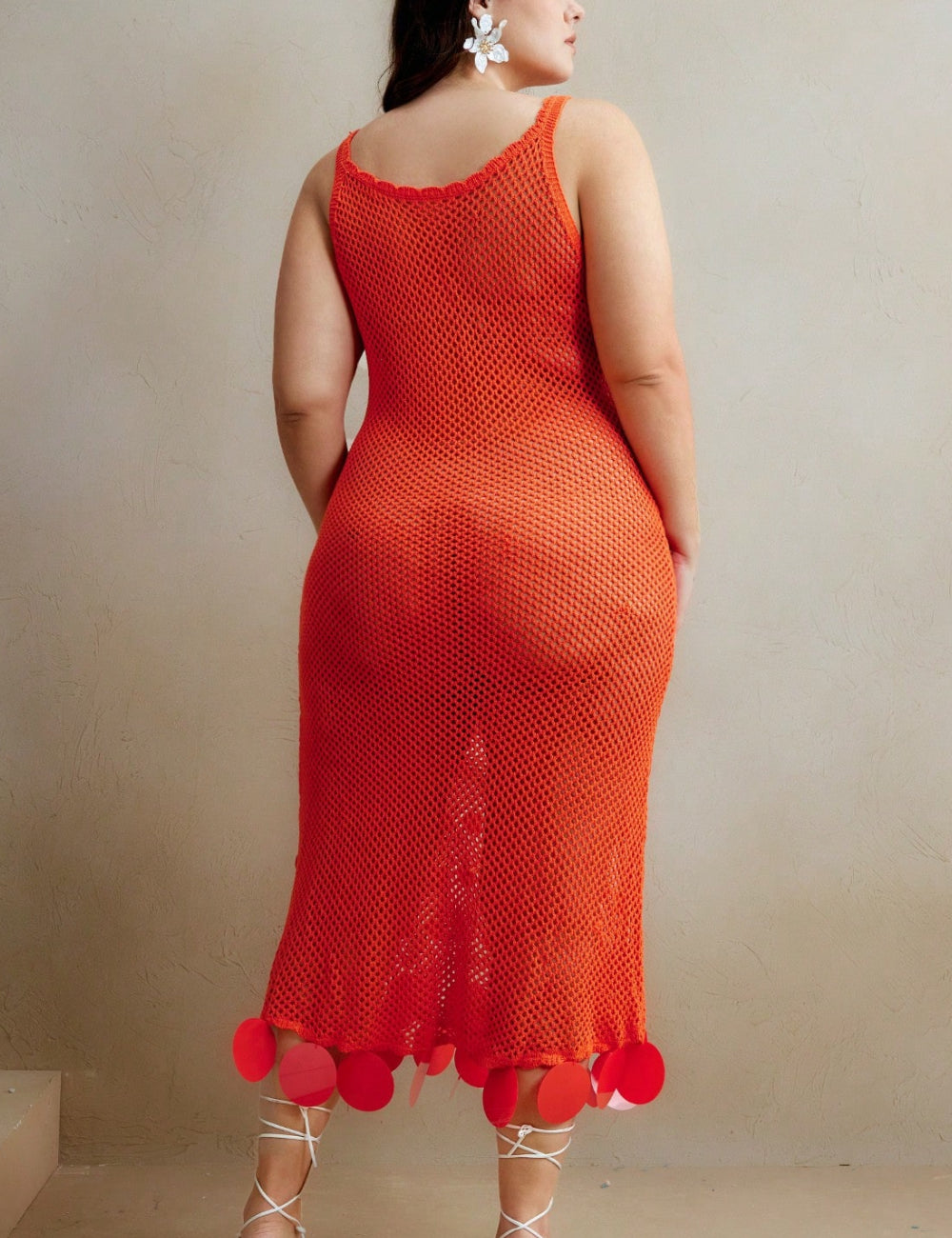 Rochie midi Shein Curve+ Anewsta, portocaliu