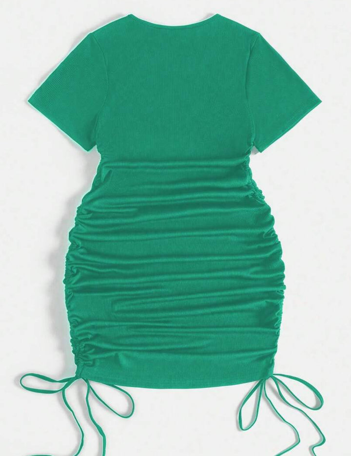 Rochie midi Shein Curve+, turcoaz