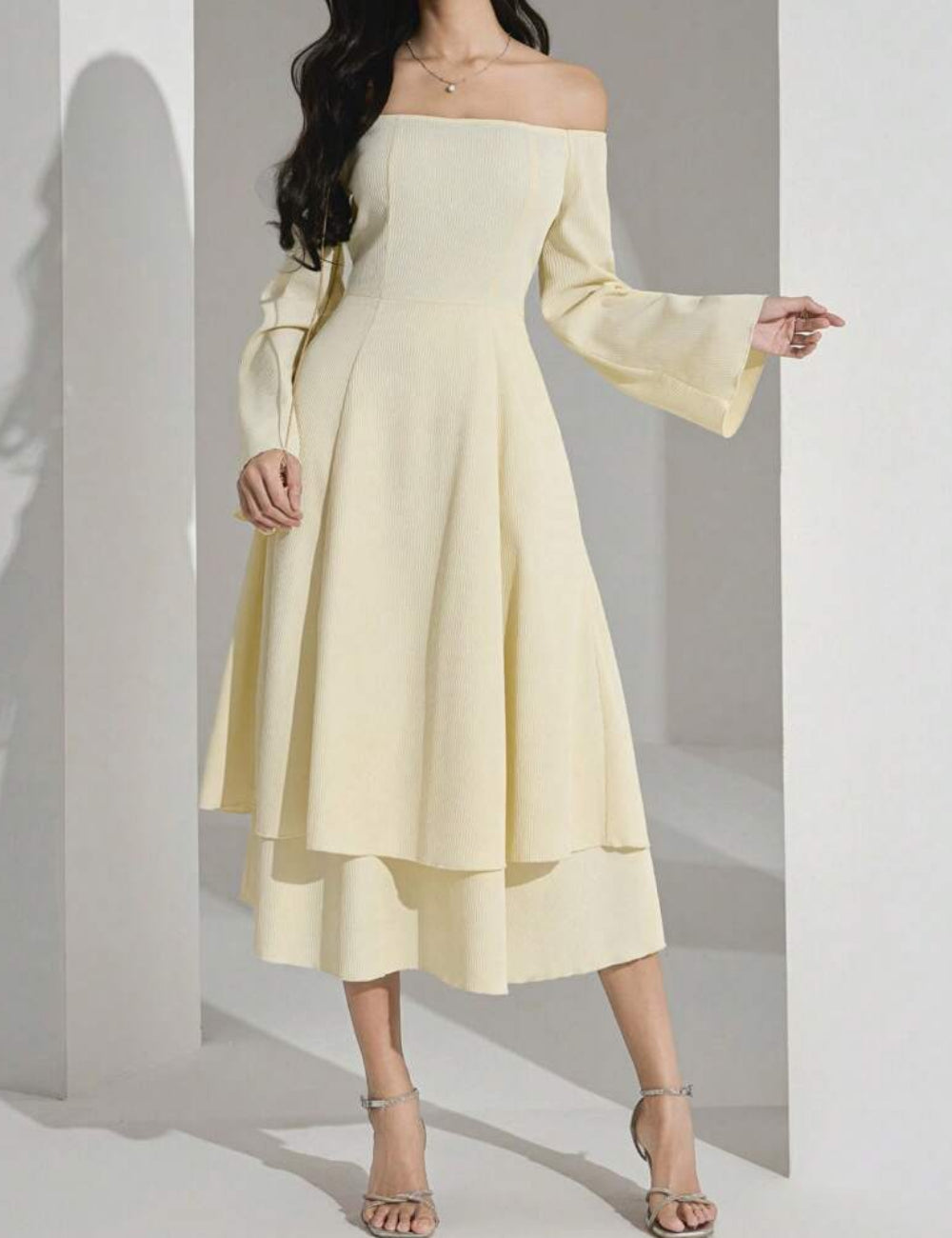 Rochie midi Shein, galben