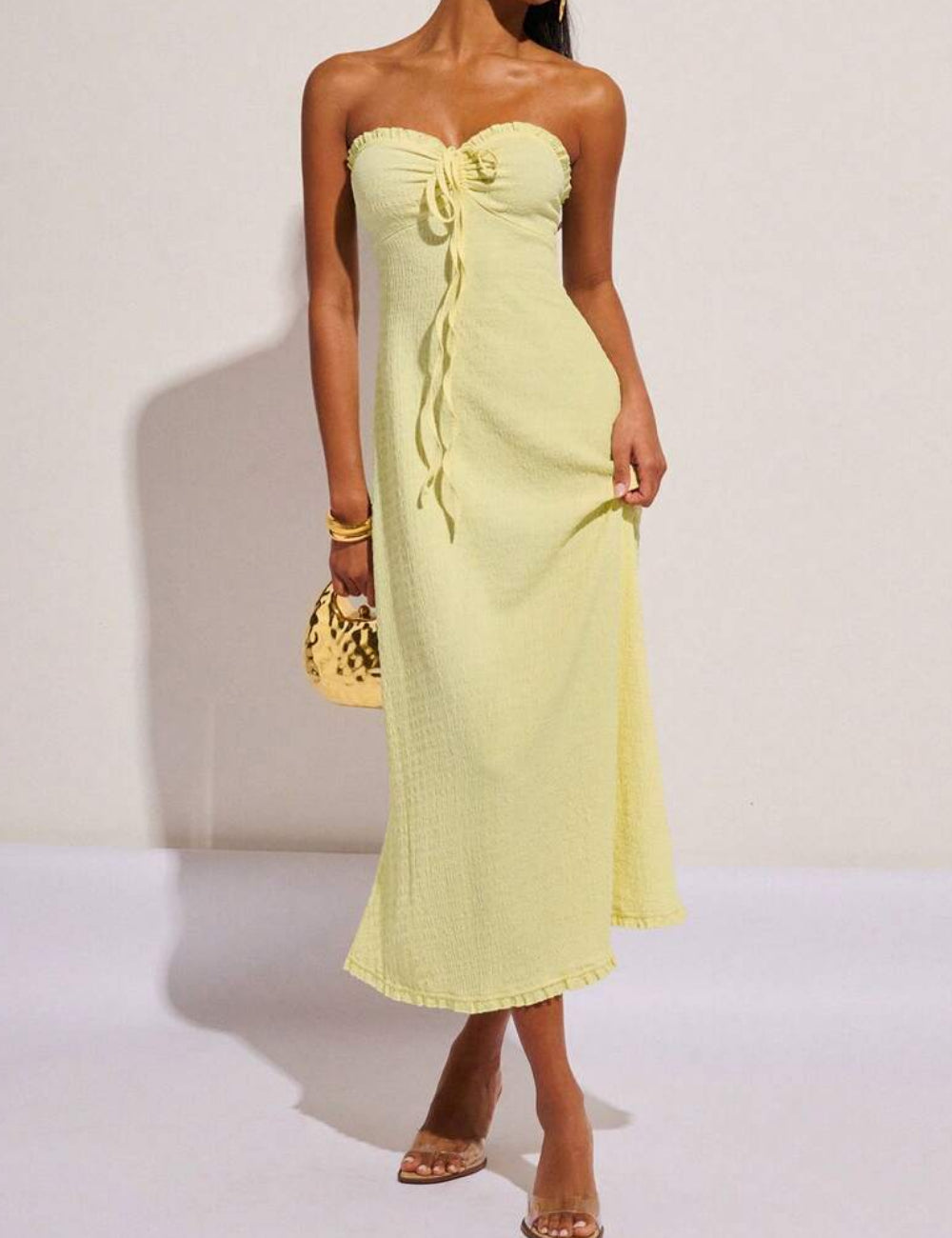 Rochie midi Shein, galben