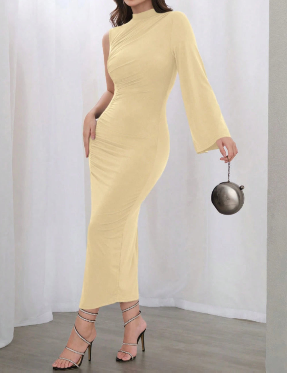 Rochie midi Shein, galben