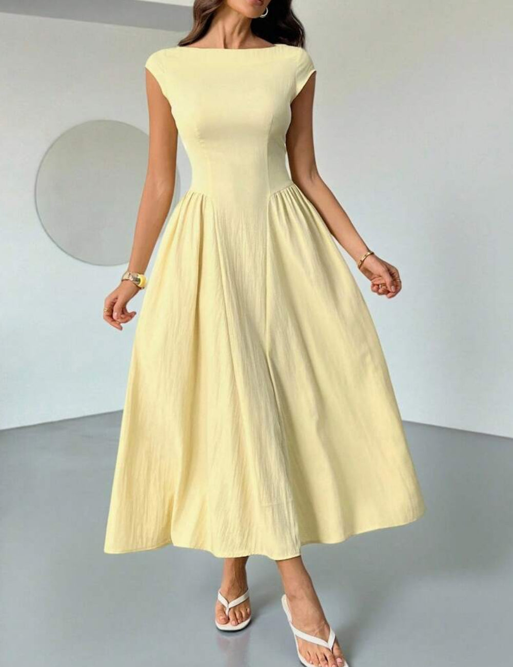 Rochie midi SHEIN, galben