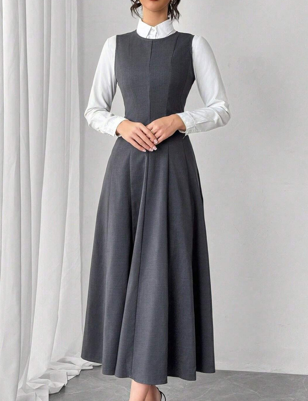 Rochie midi Shein, gri