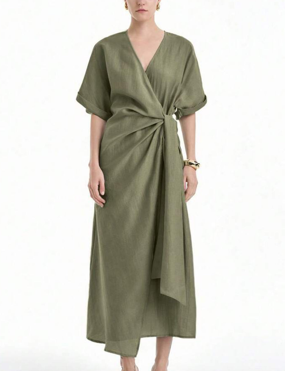 Shein khaki midiruha