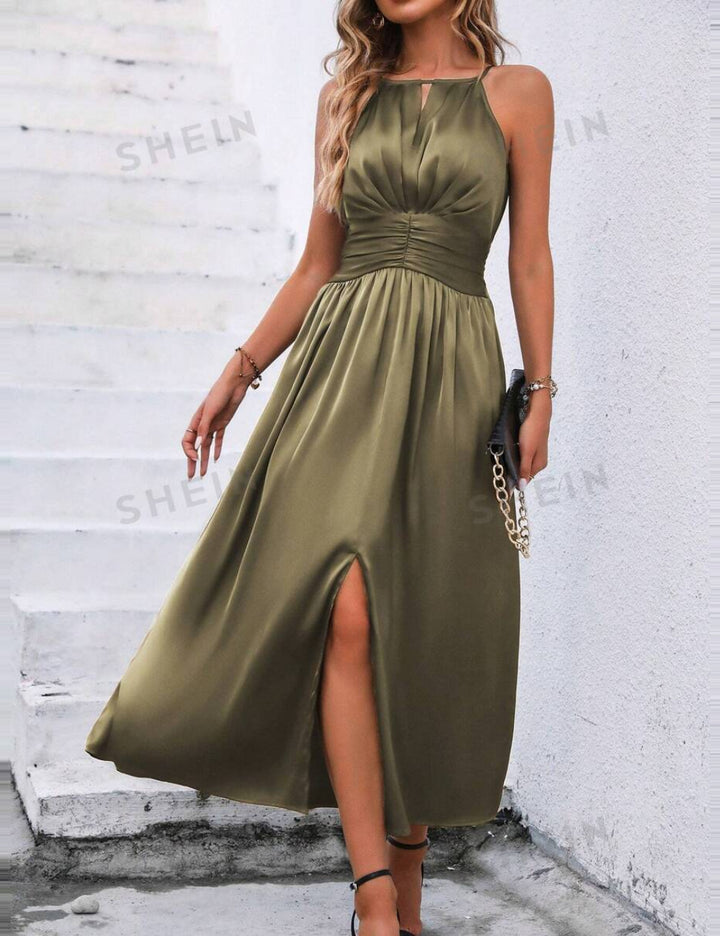 Rochie midi SHEIN, kaki