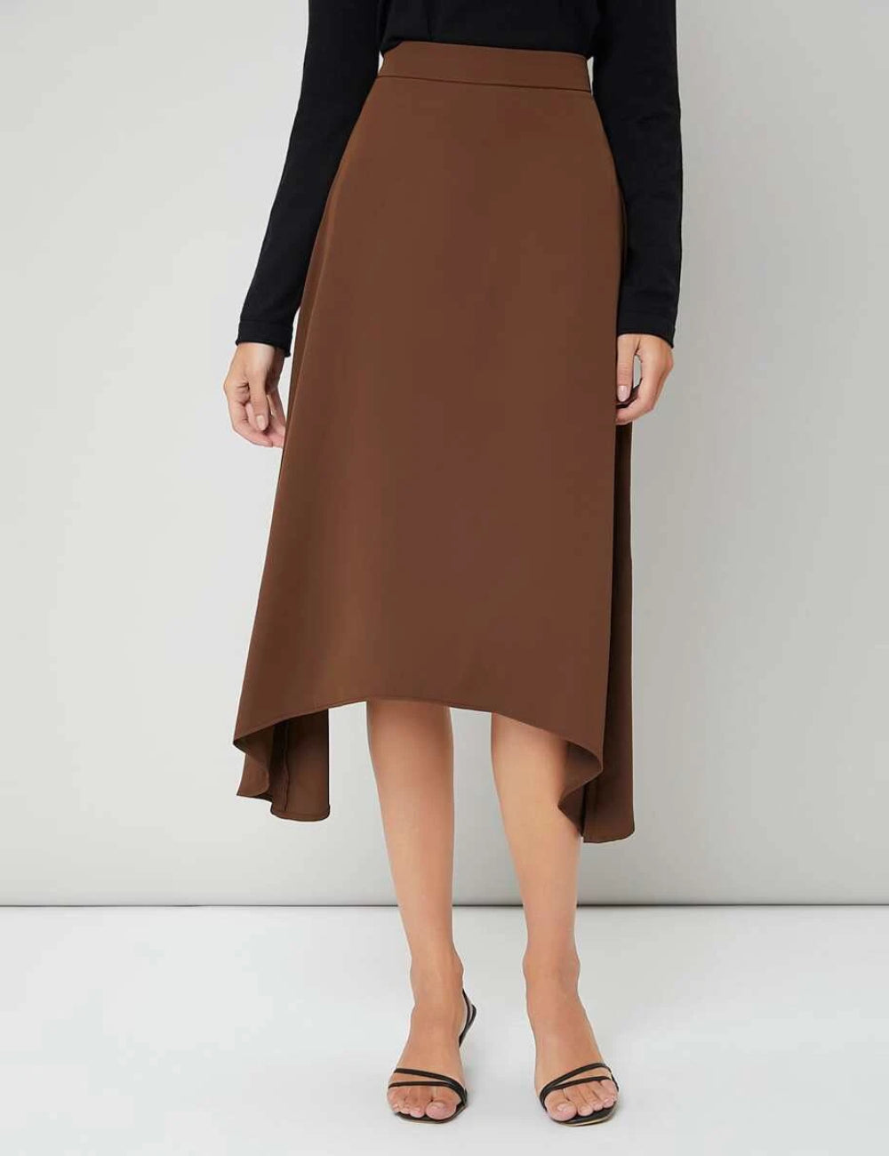 Shein, barna midi ruha