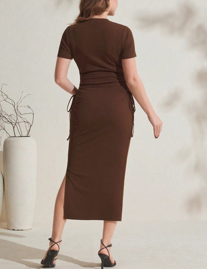 Rochie midi SHEIN, maro