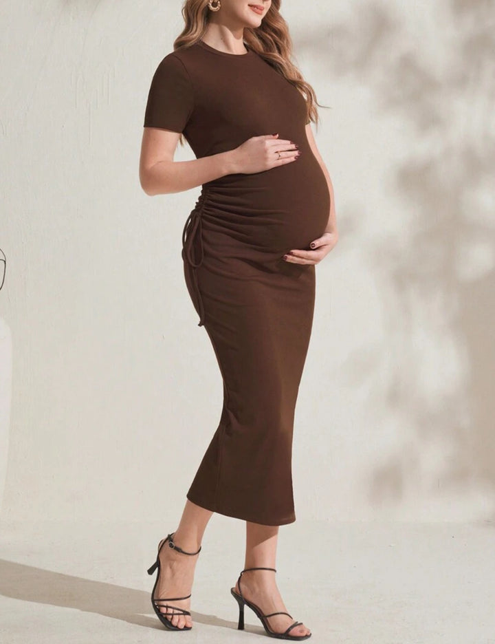 Rochie midi SHEIN, maro