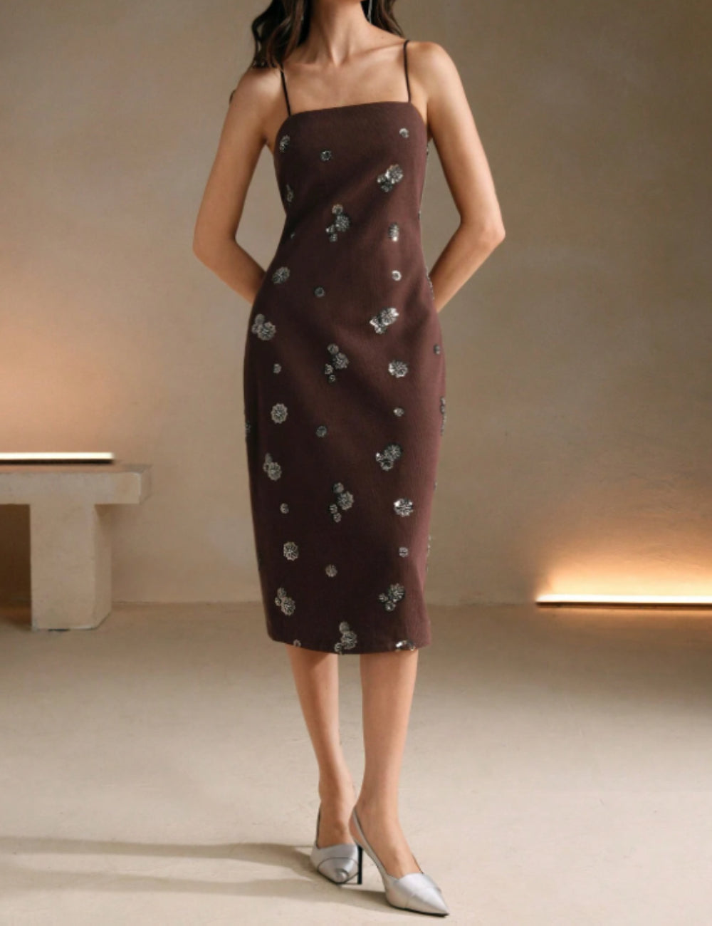 Shein Anewsta Midi Ruha, Barna