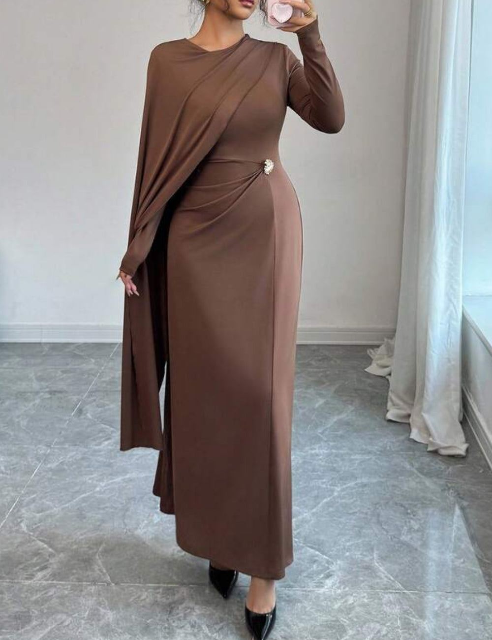 Rochie midi Shein, maro