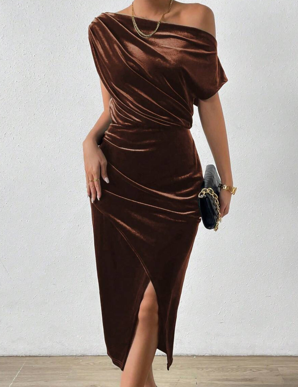 Rochie midi Shein, maro
