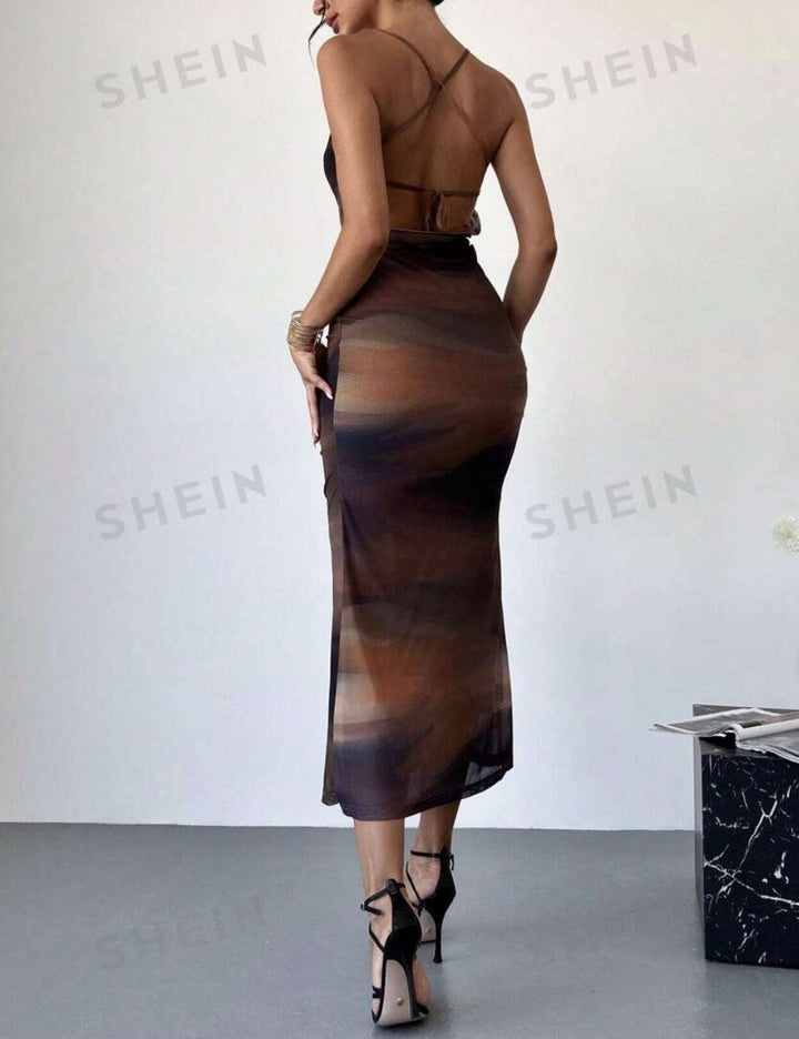 Rochie midi Shein, mix culori