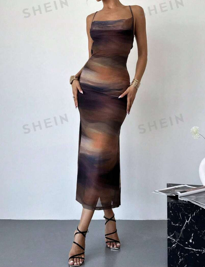 Rochie midi Shein, mix culori