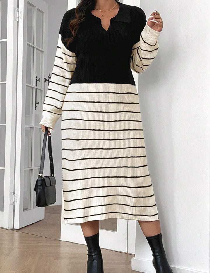 Shein Curve+ midi ruha, vegyes színek