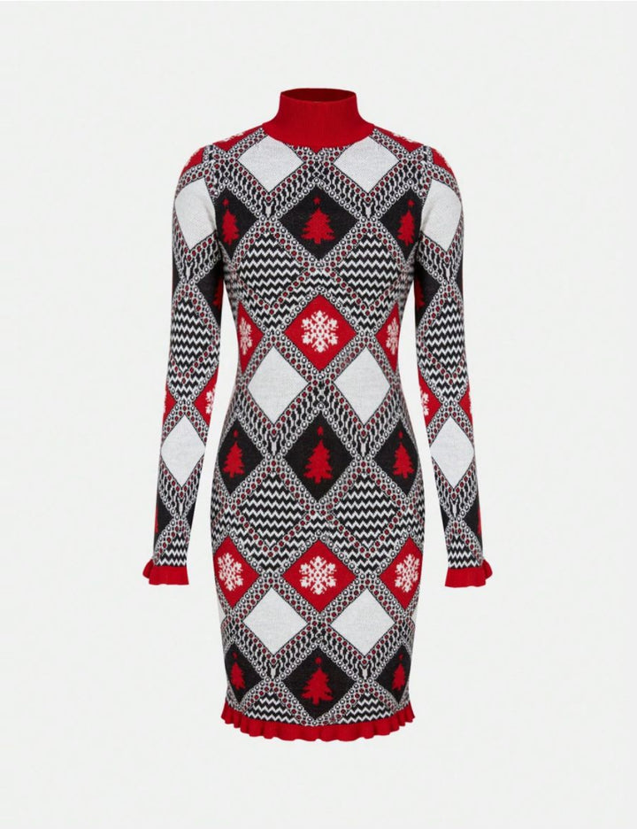 Rochie midi Shein, mix culori