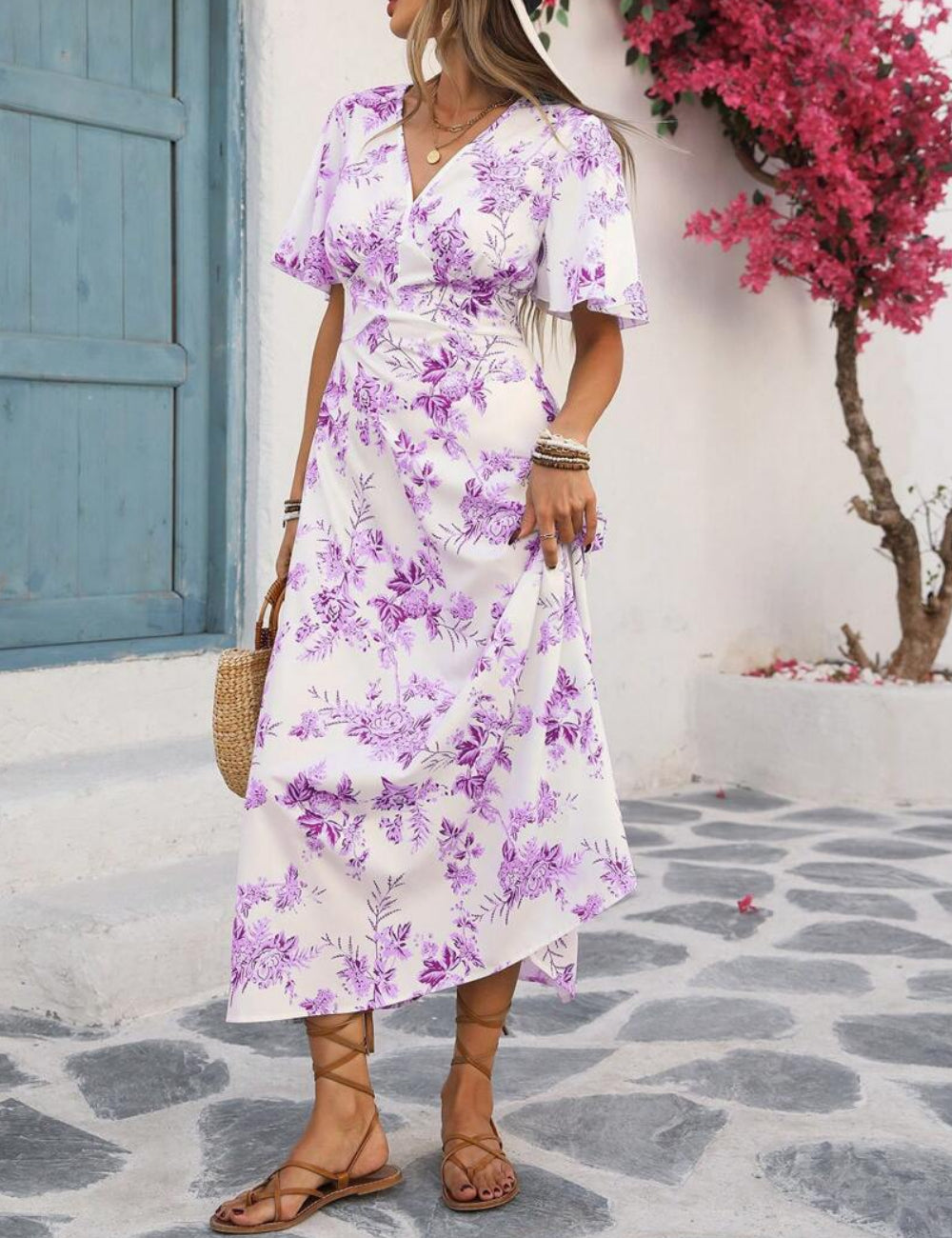 Rochie midi Shein, mix culori