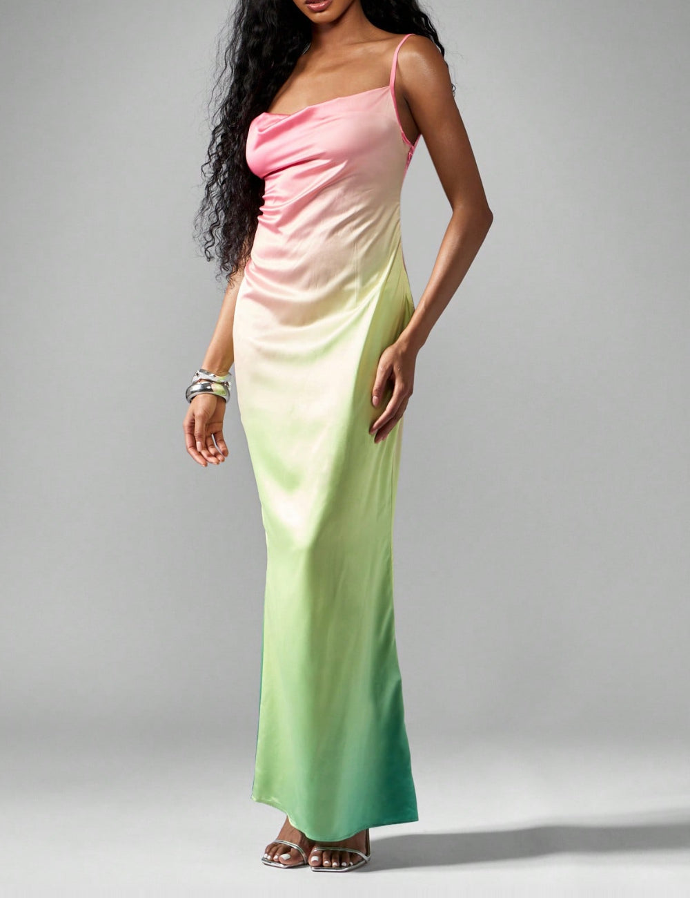 Rochie midi Shein, mix culori
