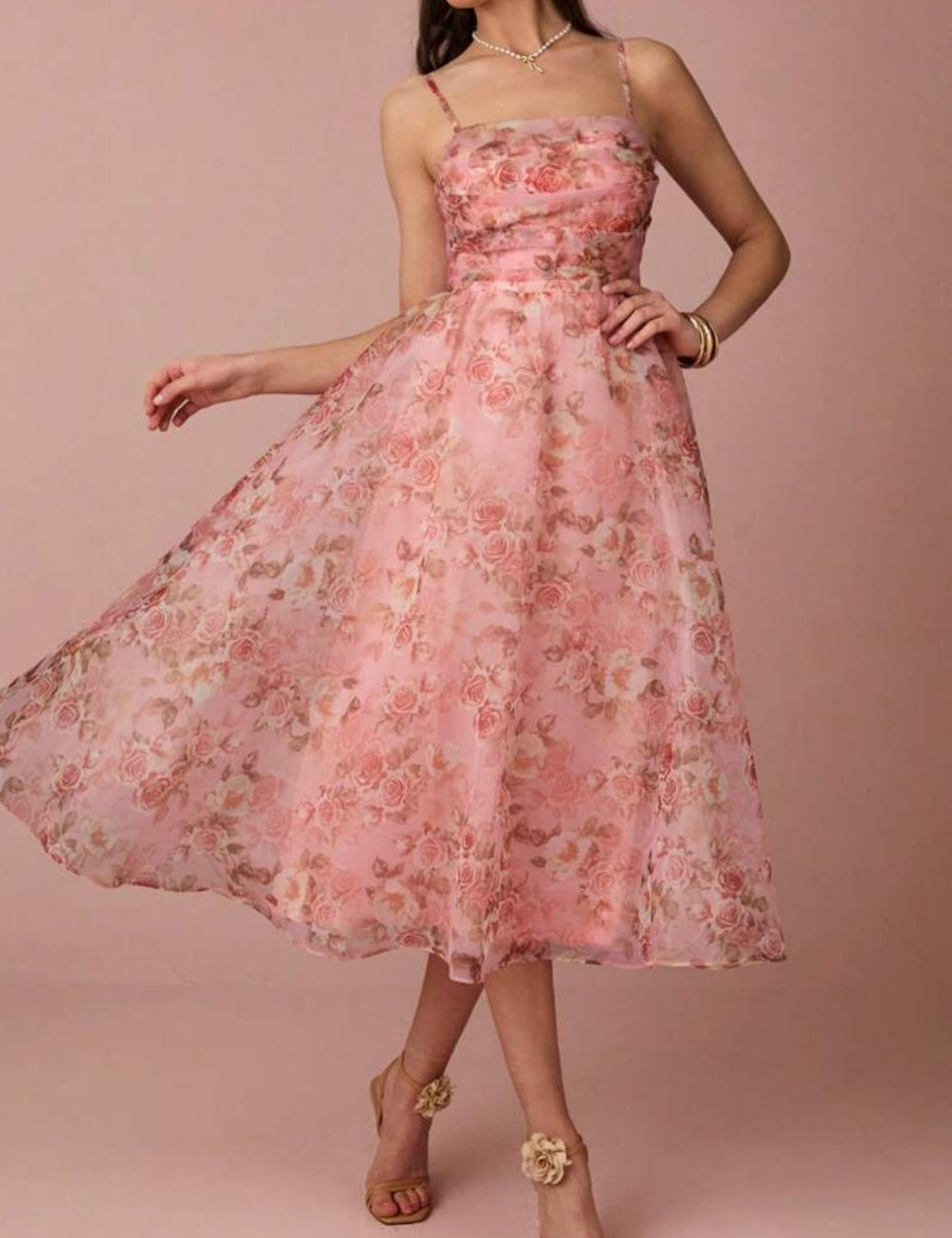 Rochie midi Shein, mix culori