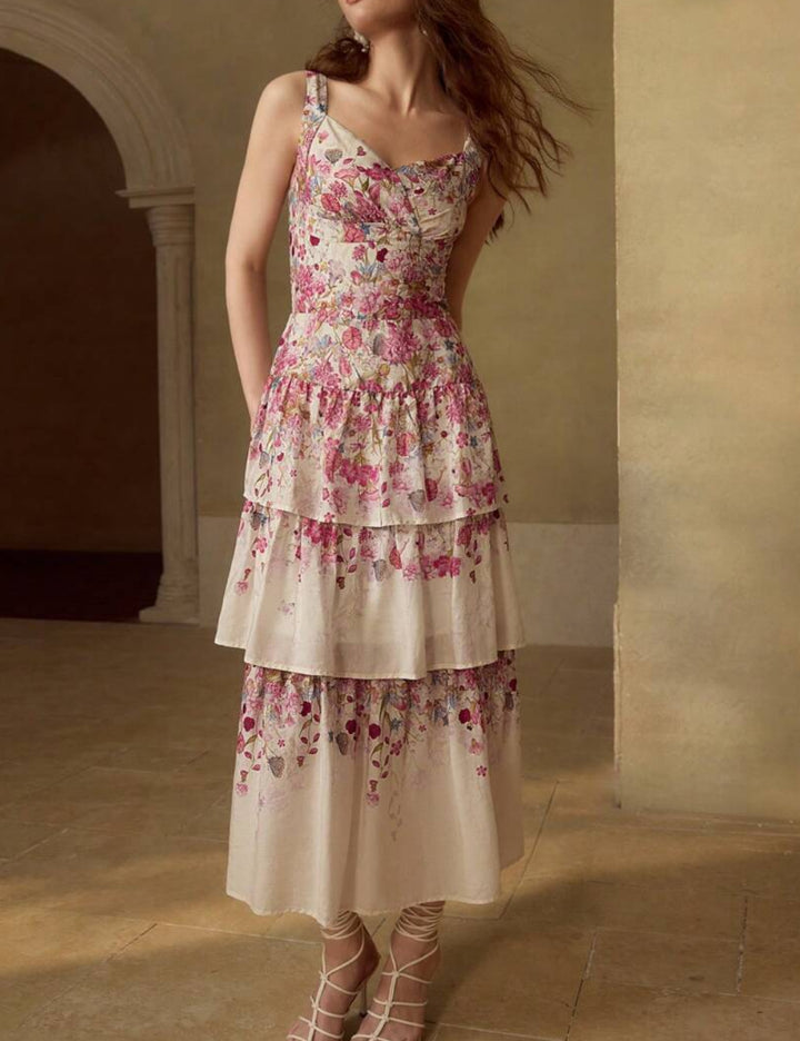 Rochie midi Shein MOTF, mix culori