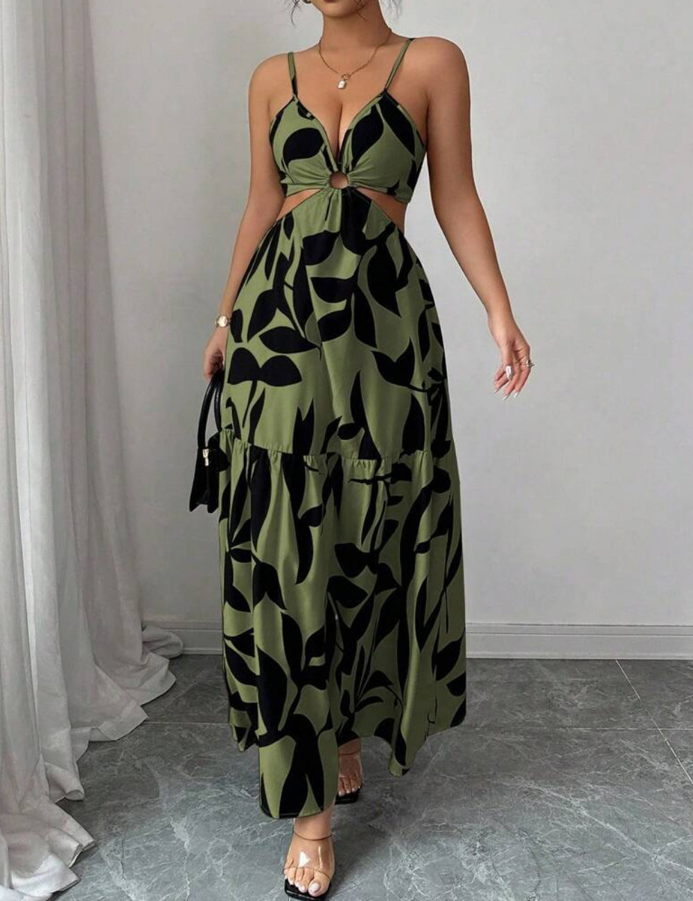 Rochie midi Shein, mix culori