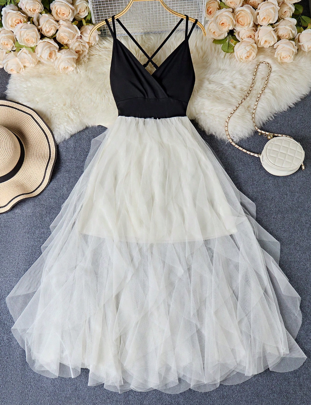 Rochie midi Shein, mix culori