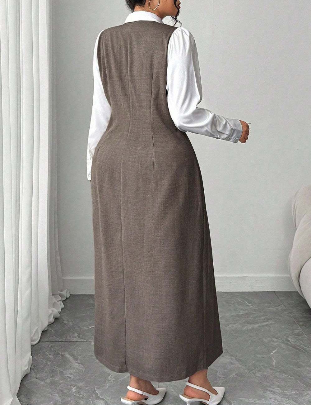 Shein Curve+ midi ruha, vegyes színek