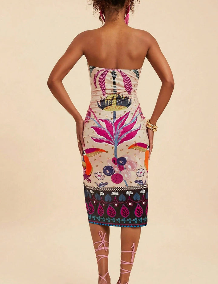 Rochie midi Shein, mix culori