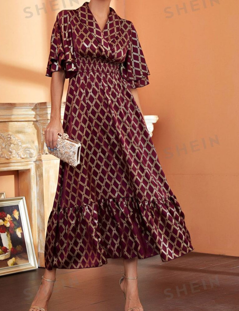 Rochie midi Shein, mix culori