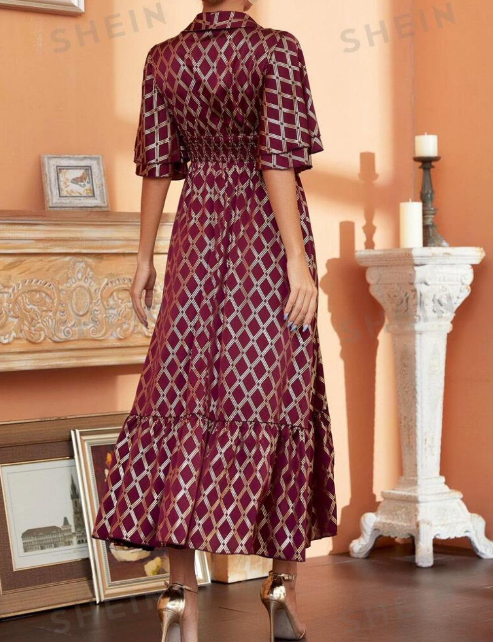 Rochie midi Shein, mix culori