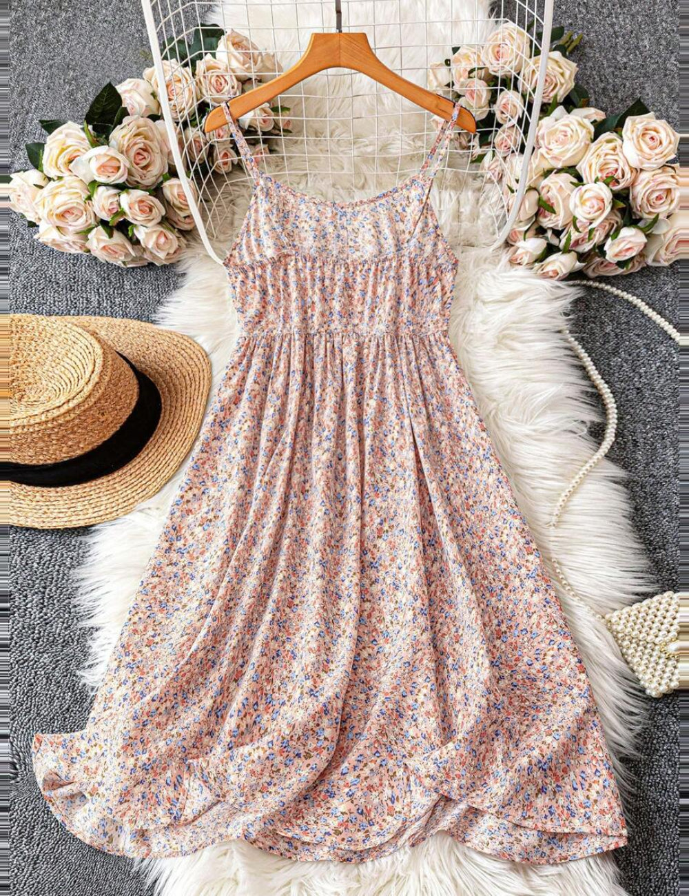 Rochie midi Shein, mix culori