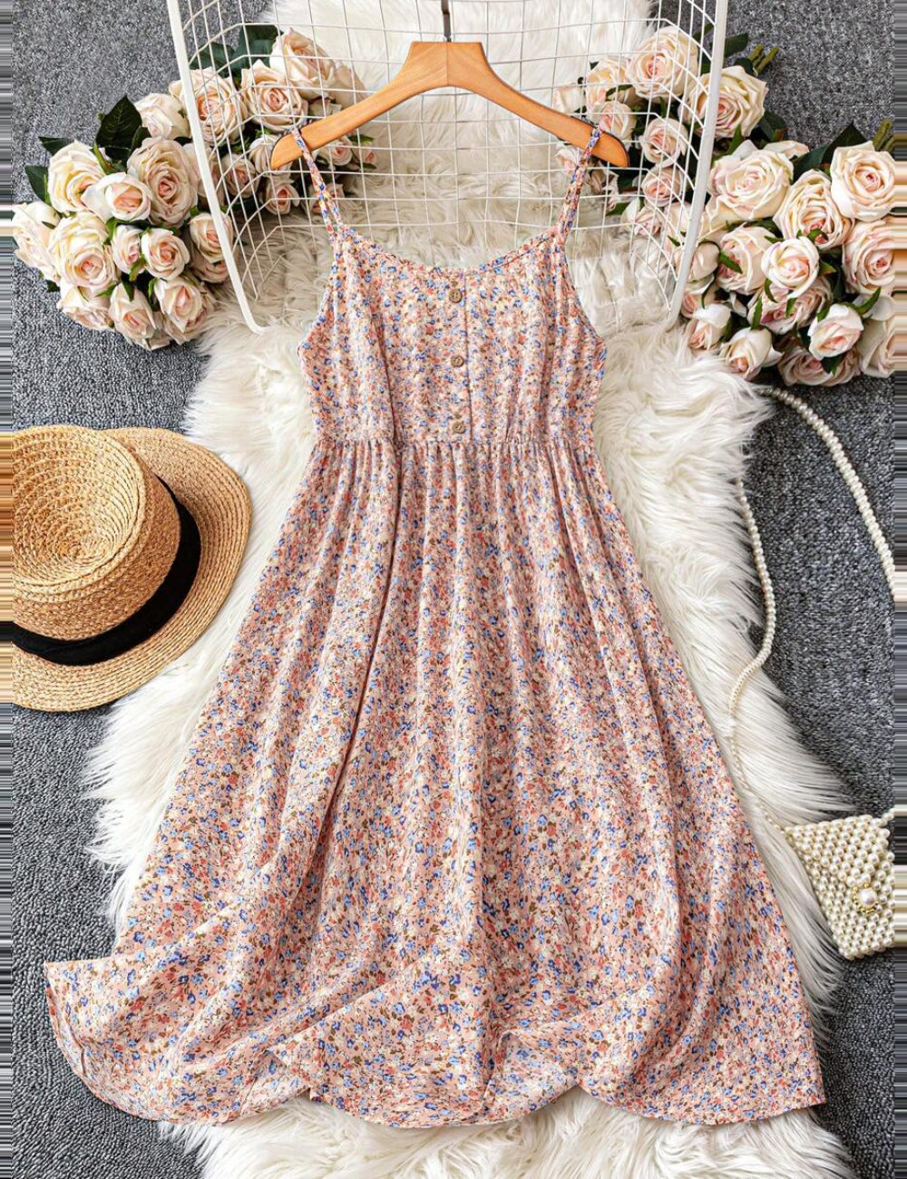 Rochie midi Shein, mix culori