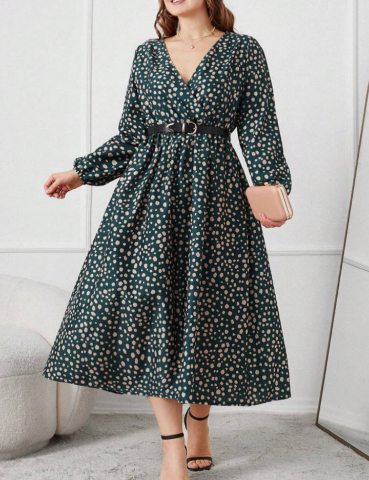 Shein Curve+ midiruha, többszínű