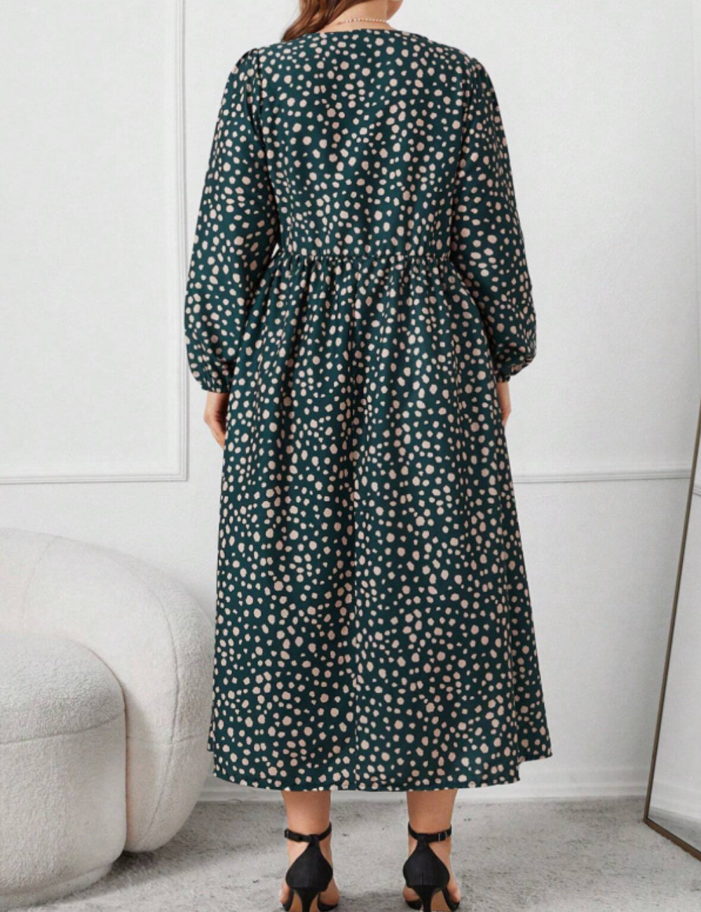 Shein Curve+ midiruha, többszínű