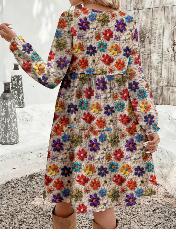 Rochie midi Shein, mix culori