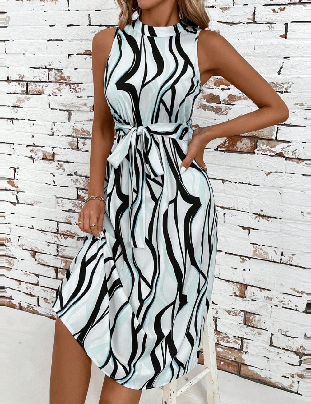 Rochie midi Shein, mix culori