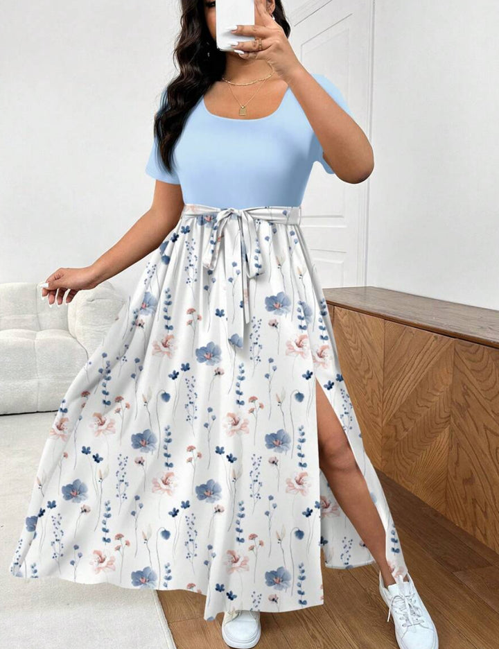 Rochie midi Shein Curve+, mix culori
