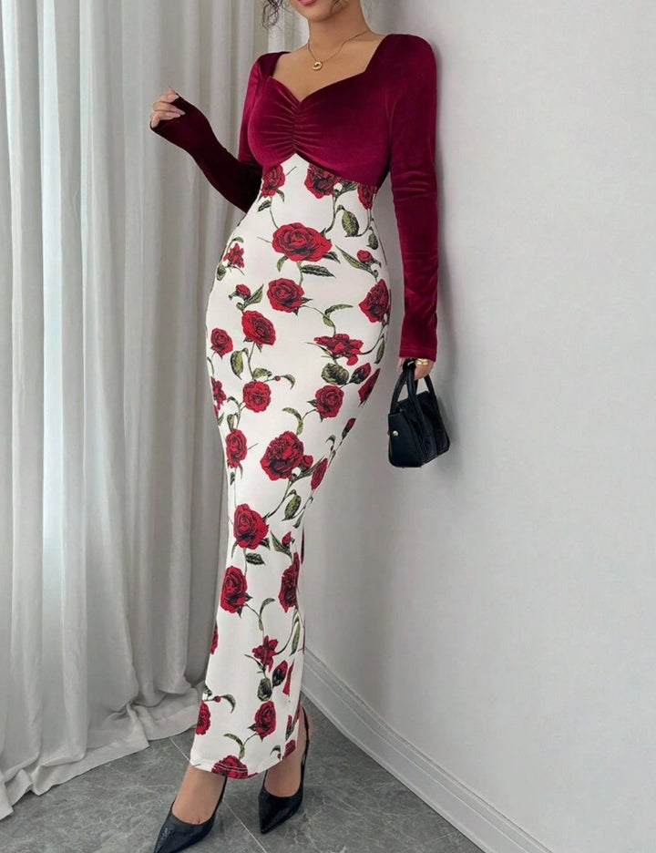Rochie midi Shein, mix culori