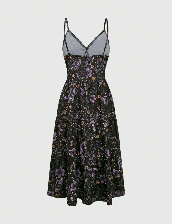 Rochie midi Shein Romwe, mix culori