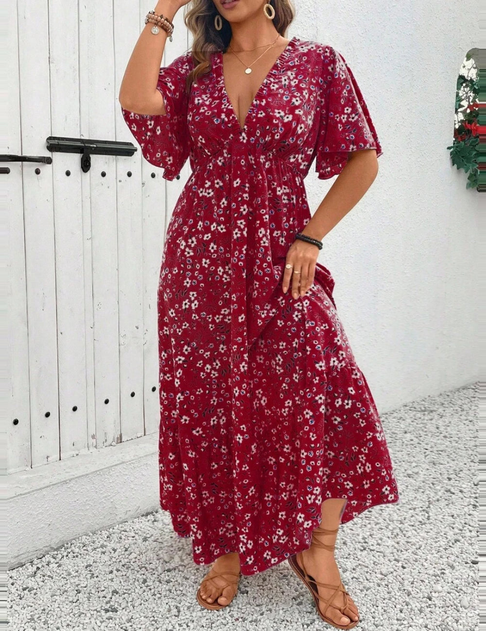 Rochie midi Shein, mix culori