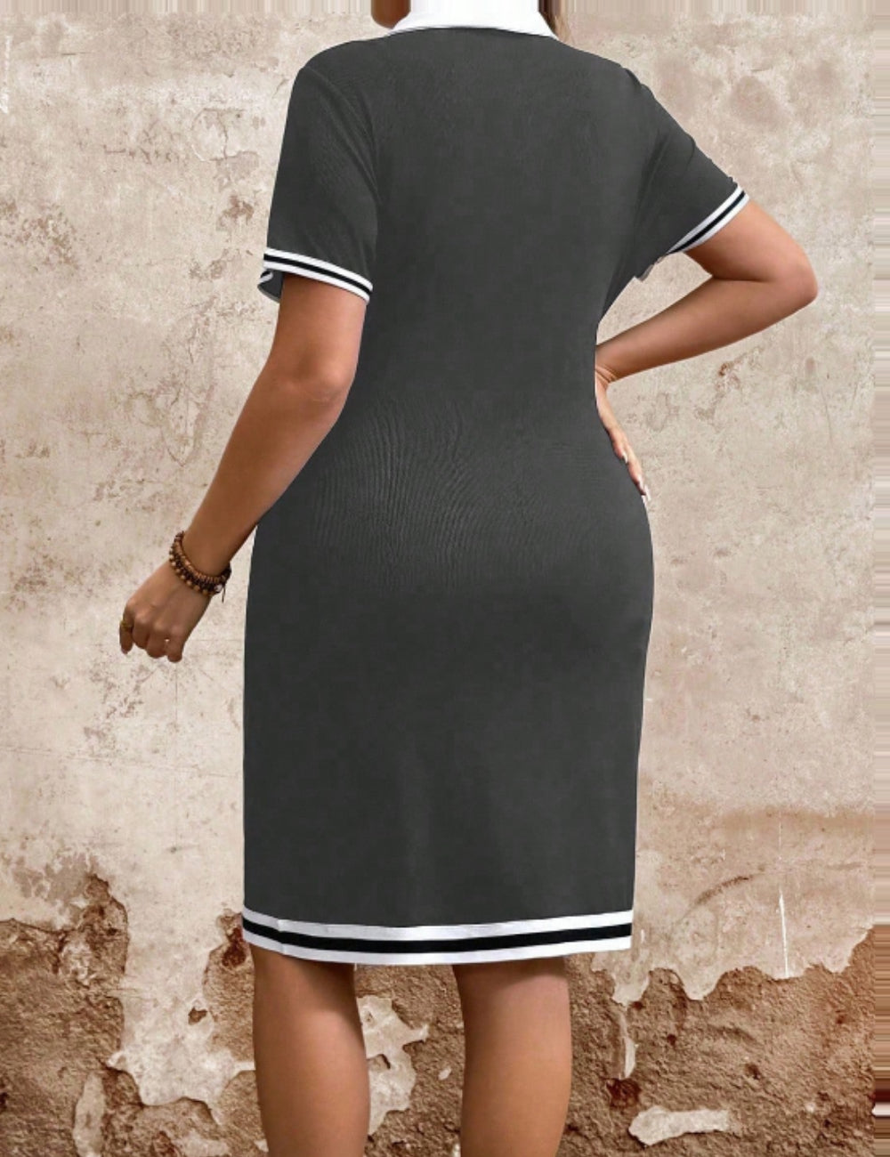 Rochie midi Shein Curve+, mix culori